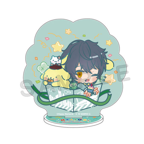 "Elios Rising Heroes × Sanrio Characters" Acrylic Stand 13. Gray Rivers × Pompompurin Gift Box