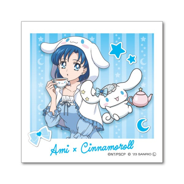 『「美少女戦士セーラームーン」シリーズ×サンリオキャラクターズ』ダイカットステッカーミニ / 水野亜美×シナモロール