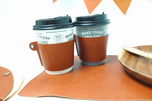 『ゆるキャン△』レザーコーヒーカップスリーブ2個セット