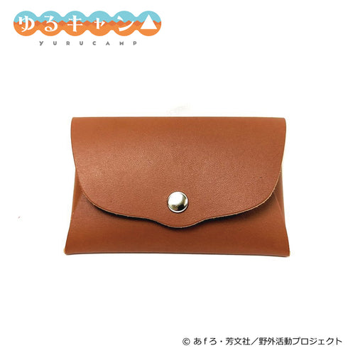 『ゆるキャン△』レザースリムカードケース (リン・恵那・ちくわ)