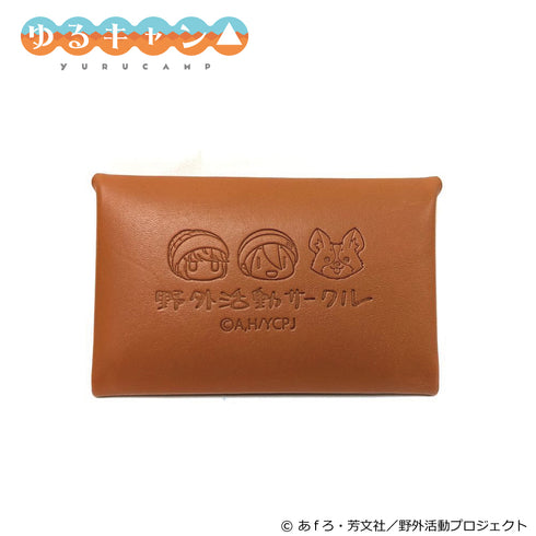『ゆるキャン△』レザースリムカードケース (リン・恵那・ちくわ)