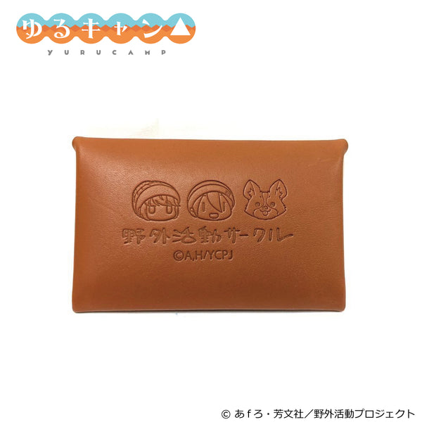 『ゆるキャン△』レザースリムカードケース (リン・恵那・ちくわ)