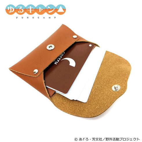 『ゆるキャン△』レザースリムカードケース (リン・恵那・ちくわ)