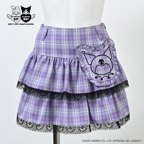 『サンリオキャラクターズ』QOOZA × マイメロディ&クロミ / Kuromi mini skirt