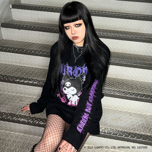 『サンリオキャラクターズ』QOOZA×Kuromi / クロミコラボ L/S TEE