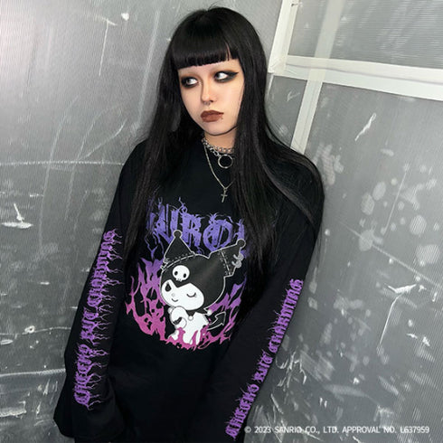 『サンリオキャラクターズ』QOOZA×Kuromi / クロミコラボ L/S TEE