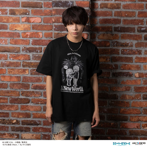 『DEATH NOTE』第1弾 シーンイラストTシャツ 7(夜神月&弥海砂&リューク)ブラック