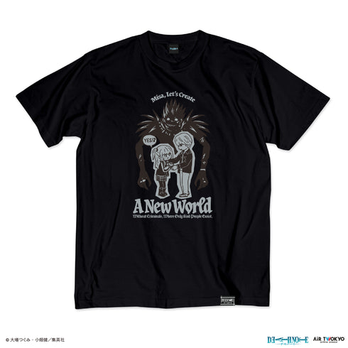 『DEATH NOTE』第1弾 シーンイラストTシャツ 7(夜神月&弥海砂&リューク)ブラック