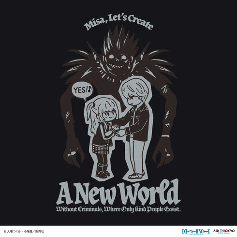 『DEATH NOTE』第1弾 シーンイラストTシャツ 7(夜神月&弥海砂&リューク)ブラック