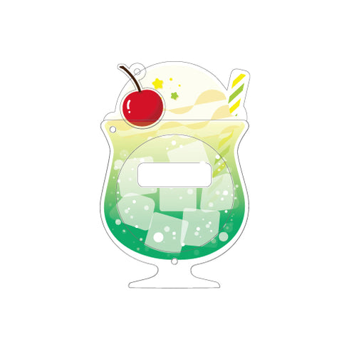 『推し活グッズ【ときメーク】』推し色クリームソーダ 缶バッジフレーム【大】_緑