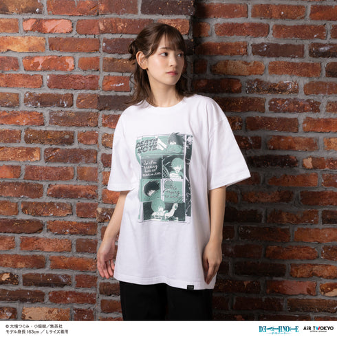 『DEATH NOTE』第1弾 シーンイラストTシャツ 8(夜神月&L)ホワイト