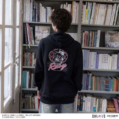 『【推しの子】』TVアニメ第2弾 モノトーンシーンイラストパーカー 3(ルビー)ブラック