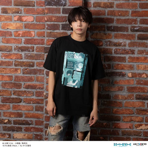 『DEATH NOTE』第1弾 シーンイラストTシャツ 8(夜神月&L)ブラック