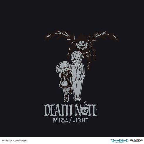 『DEATH NOTE』第1弾 シーンイラストロングスリーブTシャツ 3(夜神月&弥海砂&リューク)ブラック