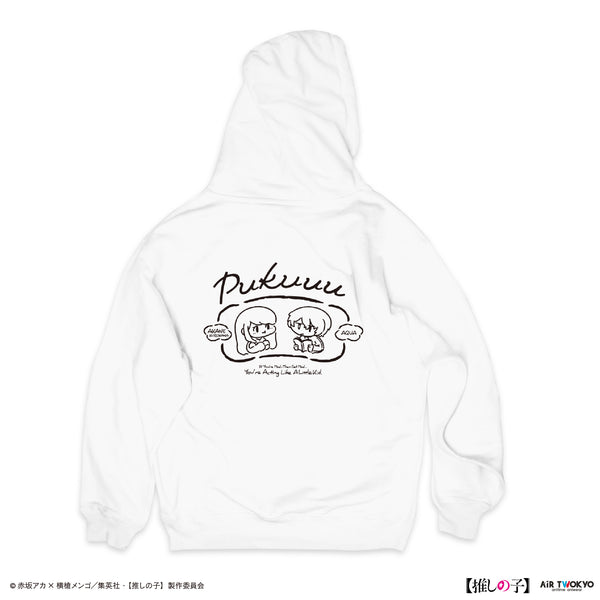 『【推しの子】』TVアニメ第2弾 モノトーンシーンイラストパーカー 5(黒川あかね&アクア)ホワイト