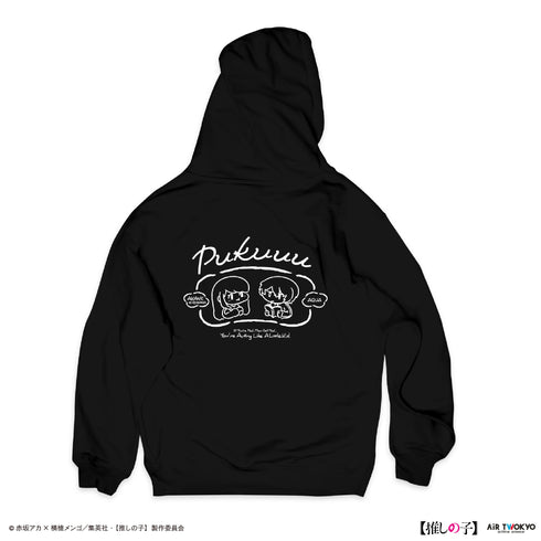 『【推しの子】』TVアニメ第2弾 モノトーンシーンイラストパーカー 5(黒川あかね&アクア)ブラック