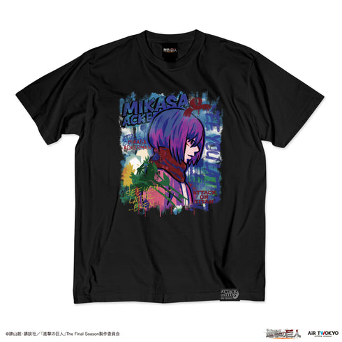 『進撃の巨人』The Final Season ウォールアートTシャツ(ミカサ)