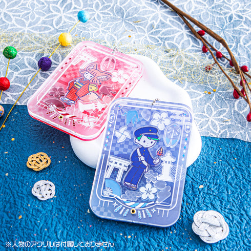 『推し活グッズ【ときメーク】』和風フレーム_青