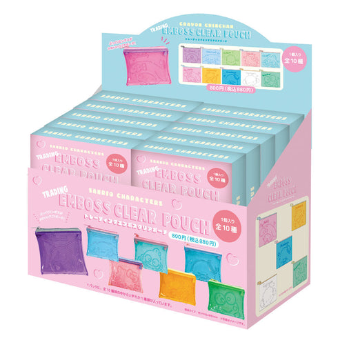 『サンリオキャラクターズ』トレーディングエンボスクリアポーチ キュートウインク【BOX】