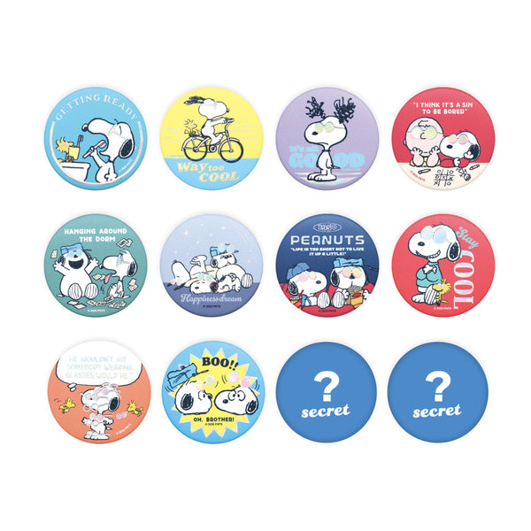 『スヌーピー』シークレットジュエリー缶バッジ All day Joe cool series【BOX】