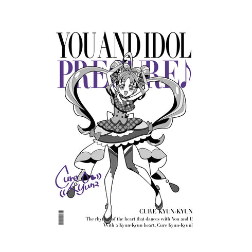 『With You, Idol Pretty Cure♪』 Cure Kyun Kyun T-Shirt Black XL