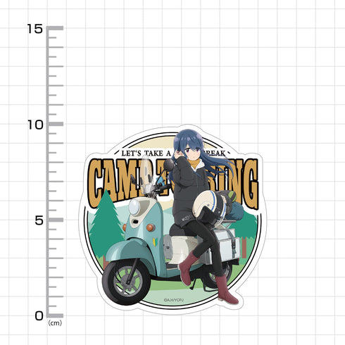 『ゆるキャン△ SEASON3』描き下ろし 志摩リン 屋外対応ステッカー バイクでひといきVer.