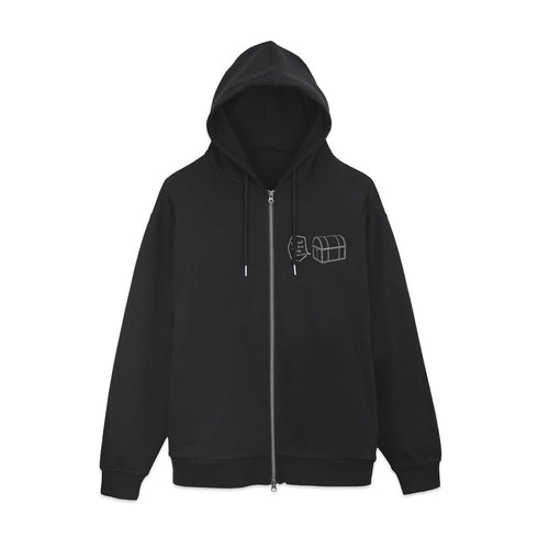 『葬送のフリーレン』ミミックに食べられるフリーレン ジップパーカー ブラック M