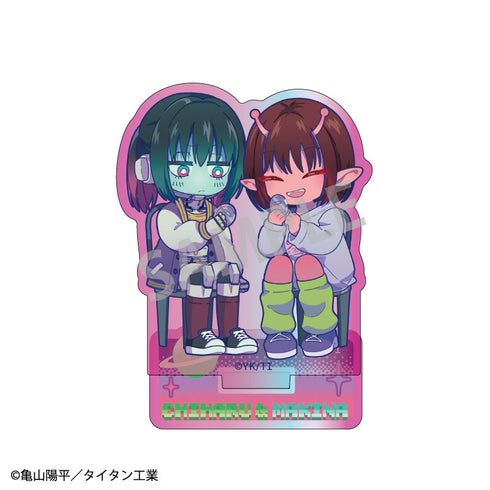 Galaxy Express Milky☆Subway Aurora Mini Acrylic Stand: Chiharu & Makina