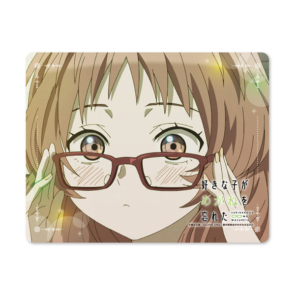 『好きな子がめがねを忘れた』裸眼の距離マウスパッド 眼鏡店