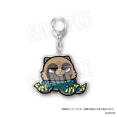 『モンスターハンターワイルズ×ぶくぶ』おおきめアクリルキーホルダー 09 オトモアイルー エグド装備