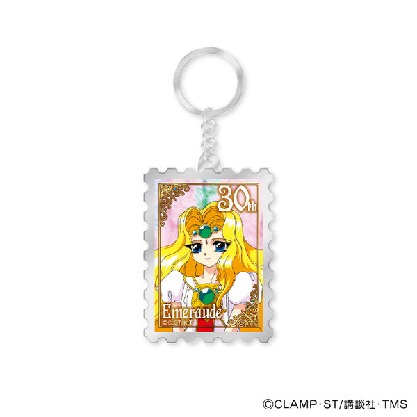 Magic Knight Rayearth Stamp-Style Metal Keyring Emerode