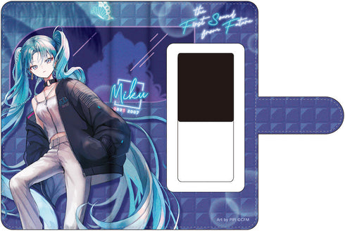 『初音ミク×SOLWA』手帳型スマートフォンケース Art by PiPi