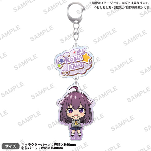 『しかのこのこのここしたんたん』2連アクリルキーホルダー 虎視餡子