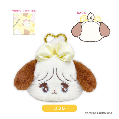 『mikko illustrations(ミッコ)』ぬいぐるみポーチ スフレ