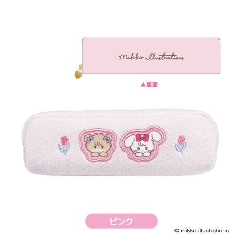 『mikko illustrations』 Fluffy Long Pouch Pink