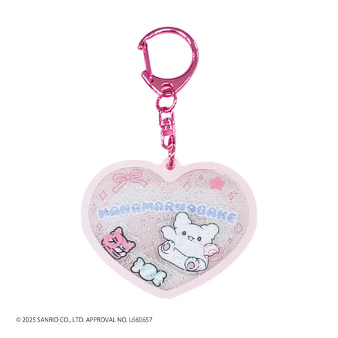 『はなまるおばけ』シャカシャカアクリルキーホルダー ピンク