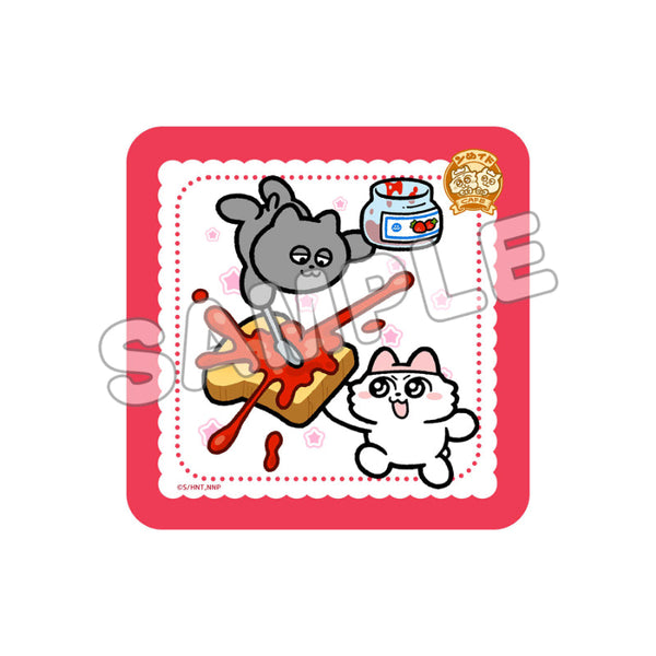 『ンめねこ』ミニハンドタオル イチゴジャムトースト
