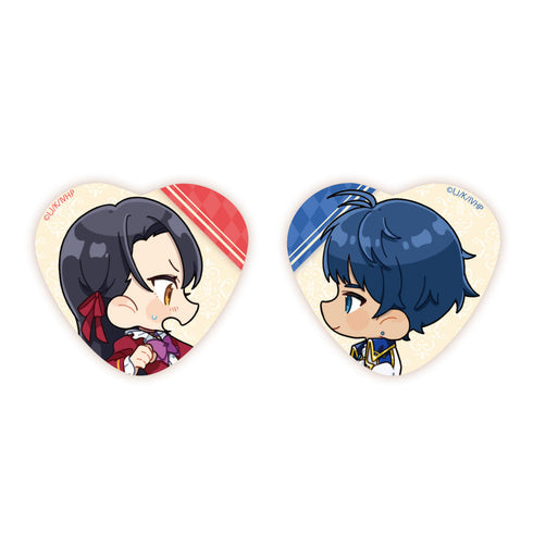 『歴史に残る悪女になるぞ』ミニキャラハート缶バッジ2種セット