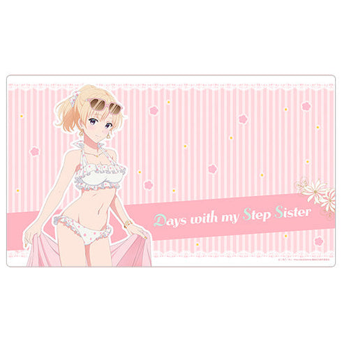 "Life with My Step-Sister" Original Illustration Rubber Mat Ayase Saki / Swimsuit
