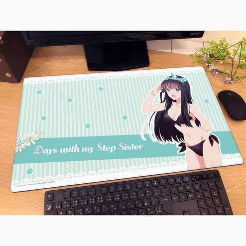 "Life with My Step-Sister" Original Illustration Rubber Mat Yomiuri Shiori / Swimsuit