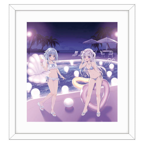 『宮坂みゆ先生』描き下ろし複製原画 (椎乃&白凪/ナイトプール)