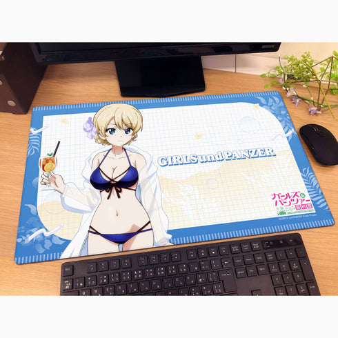 『ガールズ&パンツァー 最終章』描き下ろしラバーマット(ダージリン/リゾート水着)
