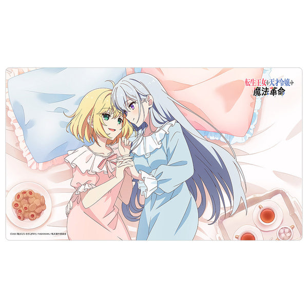 The Reincarnated Princess and the Genius Young Lady's Magic Revolution Original Illustration Rubber Mat (Anisphia & Yufilia / Bed) ※Smiling Version