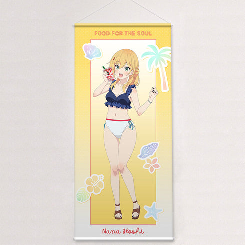 "Though Days Pass, Meals Are Delicious" Original Extra-Large Tapestry (Hoshi Nana/Swimsuit)