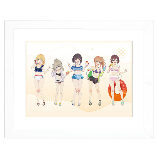 『Though Days Pass, Rice Tastes Good』Newly Drawn Character Fine Graph (Swimsuit) A4