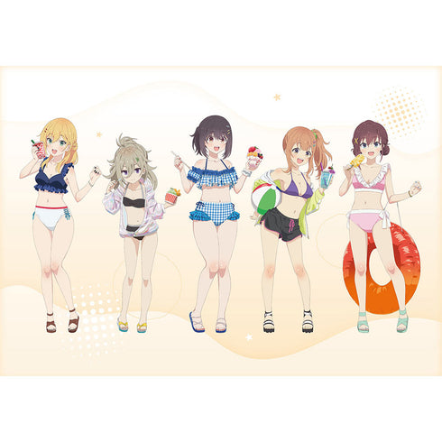 『Though Days Pass, Rice Tastes Good』Newly Drawn Character Fine Graph (Swimsuit) A4