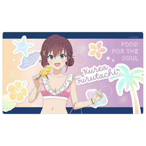 "Days Pass, But the Rice is Delicious" Original Illustration Rubber Mat (Kurea Furudate/Swimsuit)
