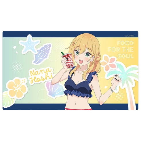 『Days Pass, But the Rice is Delicious』Newly Drawn Rubber Mat (Hoshi Nana/Swimsuit)
