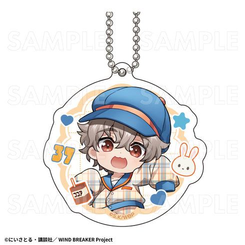 『WIND BREAKER』チェックセーラー アクリルキーホルダー 兎耳山丁子
