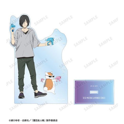 『夏目友人帳』描き下ろし 的場静司&ニャンコ先生 シャボン玉ver. 特大アクリルスタンド